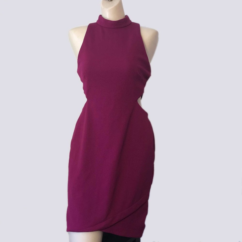 Topshop high neck bodycon cut-out dress